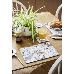 Ulster Weavers 'Dog Days' Animal Print Printed MDF Placemat (4 Pack) in Grey Grey Ulster Weavers 'Dog Days' Animal Print Printed MDF Placemat (4 Pack) in Grey Grey