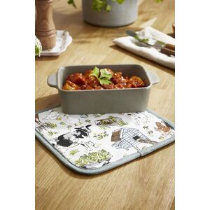 Ulster Weavers 'Portman Farm' Animal Print 100% Cotton Pot Mat in Grey Grey Ulster Weavers 'Portman Farm' Animal Print 100% Cotton Pot Mat in Grey Grey