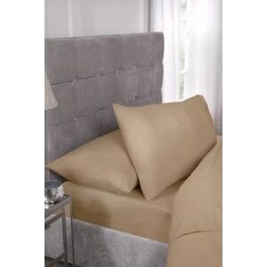 New Edge Blinds Percale Collection 180 Thread Count Percale Fitted Sheet in Brown Size: King Brown King New Edge Blinds Percale Collection 180 Thread Count Percale Fitted Sheet in Brown Size: King Brown King