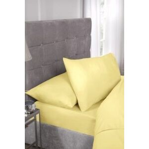 New Edge Blinds Percale Collection 180 Thread Count Percale Fitted Sheet in Yellow Size: King Yellow King New Edge Blinds Percale Collection 180 Thread Count Percale Fitted Sheet in Yellow Size: King Yellow King