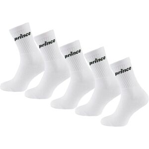 Prince Men's Tennis 5-Pack White Socks Size: 9-12 White 9-12 Prince Men's Tennis 5-Pack White Socks Size: 9-12 White 9-12