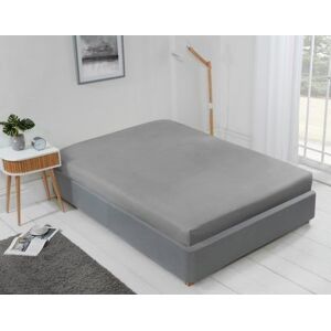 New Edge Blinds Luxor Collection 200 Thread Count Luxury Egyptian Cotton Fitted Sheet in Grey Size: Double Grey Double New Edge Blinds Luxor Collection 200 Thread Count Luxury Egyptian Cotton Fitted Sheet in Grey Size: Double Grey Double