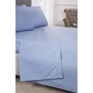 New Edge Blinds Percale Collection 180 Thread Count Percale Flat Sheet in Blue Size: Super King Blue Super King New Edge Blinds Percale Collection 180 Thread Count Percale Flat Sheet in Blue Size: Super King Blue Super King