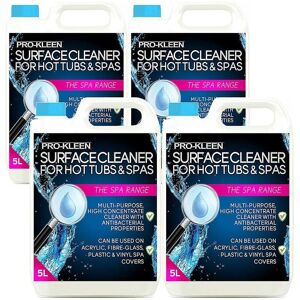 ProKleen Hot Tub, Spa & Whirlpool Antibacterial Surface Cleaner 4 x 5L in Clear Clear ProKleen Hot Tub, Spa & Whirlpool Antibacterial Surface Cleaner 4 x 5L in Clear Clear