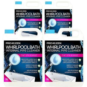 ProKleen Whirlpool & Hot Tub Bath Internal Pipe Cleaner 4 x 5L in Clear Clear ProKleen Whirlpool & Hot Tub Bath Internal Pipe Cleaner 4 x 5L in Clear Clear
