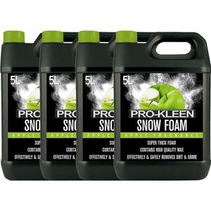 ProKleen Snow Foam Car Shampoo - Non-Caustic & pH Neutral - Apple - 4 x 5L in White White ProKleen Snow Foam Car Shampoo - Non-Caustic & pH Neutral - Apple - 4 x 5L in White White