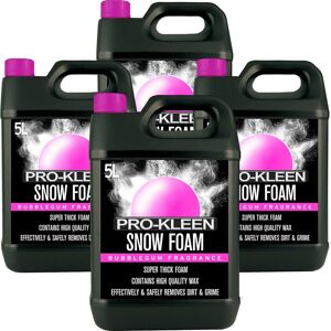 ProKleen Snow Foam Car Shampoo - Non-Caustic & pH Neutral - Bubblegum - 4 x 5L in White White ProKleen Snow Foam Car Shampoo - Non-Caustic & pH Neutral - Bubblegum - 4 x 5L in White White