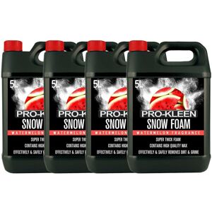 ProKleen Snow Foam Car Shampoo - Non-Caustic & pH Neutral - Watermelon - 4 x 5L in White White ProKleen Snow Foam Car Shampoo - Non-Caustic & pH Neutral - Watermelon - 4 x 5L in White White