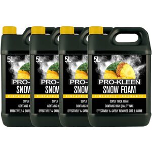 ProKleen Snow Foam Car Shampoo - Non-Caustic & pH Neutral - Pineapple - 4 x 5L in White White ProKleen Snow Foam Car Shampoo - Non-Caustic & pH Neutral - Pineapple - 4 x 5L in White White
