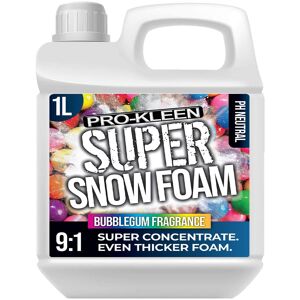 ProKleen Super Concentrate Snow Foam pH Neutral Car Shampoo Bubblegum 1 x 1L in White White ProKleen Super Concentrate Snow Foam pH Neutral Car Shampoo Bubblegum 1 x 1L in White White