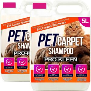 ProKleen Pet Carpet Cleaning Shampoo Odour Remover 2 x 5L in Clear Clear ProKleen Pet Carpet Cleaning Shampoo Odour Remover 2 x 5L in Clear Clear