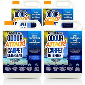 ProKleen Odour Attack Pet Carpet Cleaner Shampoo - Ocean Fragrance - 4 x 5L in Clear Clear ProKleen Odour Attack Pet Carpet Cleaner Shampoo - Ocean Fragrance - 4 x 5L in Clear Clear