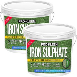 ProKleen Iron Sulphate Lawn Tonic Feed Easily Soluble Damp Powder 2 x 2.5KG in Green Green ProKleen Iron Sulphate Lawn Tonic Feed Easily Soluble Damp Powder 2 x 2.5KG in Green Green