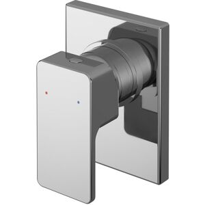 Balterley Square Concealed Manual Shower Valve 1 Outlet Chrome in Silver Silver Balterley Square Concealed Manual Shower Valve 1 Outlet Chrome in Silver Silver