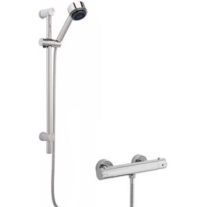 Balterley Thermostatic Minimalist Bar Valve Multi Function Handset Slider Rail in Silver Silver Balterley Thermostatic Minimalist Bar Valve Multi Function Handset Slider Rail in Silver Silver