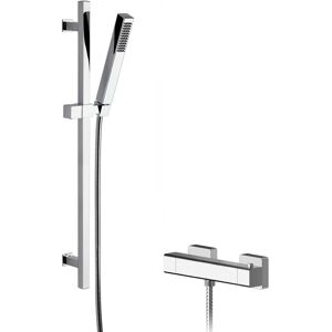 Balterley Empire Square Bar Valve Slide Rail Shower Kit Chrome in Silver Silver Balterley Empire Square Bar Valve Slide Rail Shower Kit Chrome in Silver Silver