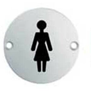 Loops Bathroom Door Female Symbol Sign 76mm Diameter Satin Anodised Aluminium Multicolor Loops Bathroom Door Female Symbol Sign 76mm Diameter Satin Anodised Aluminium Multicolor