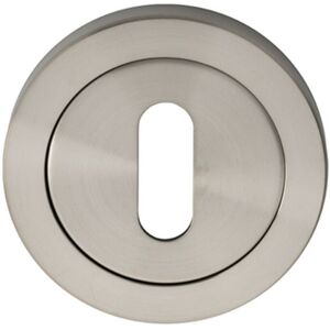 Loops Round Lock Profile Escutcheon 52mm Dia Concealed Fix Satin Steel in Metallics Metallics Loops Round Lock Profile Escutcheon 52mm Dia Concealed Fix Satin Steel in Metallics Metallics