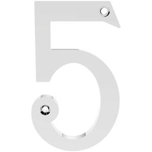 Loops Polished Chrome Door Number 5 75mm Height 4mm Depth House Numeral Plaque Multicolor Loops Polished Chrome Door Number 5 75mm Height 4mm Depth House Numeral Plaque Multicolor