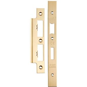 Loops Forend Strike & Fixing Pack For DIN Euro Sash & Bathroom Lock Satin Brass in Metallics Metallics Loops Forend Strike & Fixing Pack For DIN Euro Sash & Bathroom Lock Satin Brass in Metallics Metallics