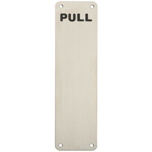 Loops Pull Engraved Door Finger Plate 300 x 75mm Satin Stainless Steel Push Plate in Metallics Metallics Loops Pull Engraved Door Finger Plate 300 x 75mm Satin Stainless Steel Push Plate in Metallics Metallics