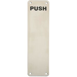 Loops Push Engraved Door Finger Plate 300 x 75mm Satin Stainless Steel Push Plate in Metallics Metallics Loops Push Engraved Door Finger Plate 300 x 75mm Satin Stainless Steel Push Plate in Metallics Metallics