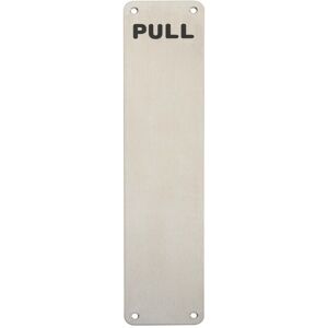 Loops Pull Engraved Door Finger Plate 350 x 75mm Satin Stainless Steel Push Plate in Metallics Metallics Loops Pull Engraved Door Finger Plate 350 x 75mm Satin Stainless Steel Push Plate in Metallics Metallics
