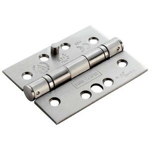 Loops PAIR 102 x 76 x 3mm 13 Ball Bearing SECURITY Hinge Satin Stainless Steel in Metallics Metallics Loops PAIR 102 x 76 x 3mm 13 Ball Bearing SECURITY Hinge Satin Stainless Steel in Metallics Metallics