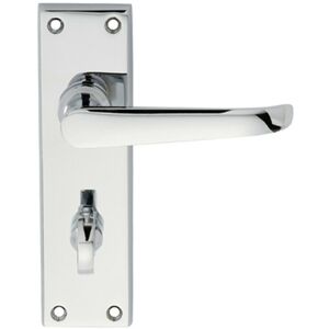 Loops PAIR Straight Victorian Lever on Bathroom Backplate 150 x 42mm Polished Chrome Multicolor Loops PAIR Straight Victorian Lever on Bathroom Backplate 150 x 42mm Polished Chrome Multicolor