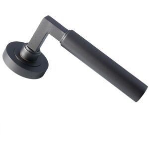 Loops PAIR Straight Round Bar Handle on Round Rose Concealed Fix Matt Bronze Multicolor Loops PAIR Straight Round Bar Handle on Round Rose Concealed Fix Matt Bronze Multicolor