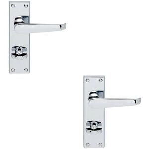 Loops 2x Victorian Flat Lever on Bathroom Backplate Handle 150 x 42mm Polished Chrome Multicolor Loops 2x Victorian Flat Lever on Bathroom Backplate Handle 150 x 42mm Polished Chrome Multicolor