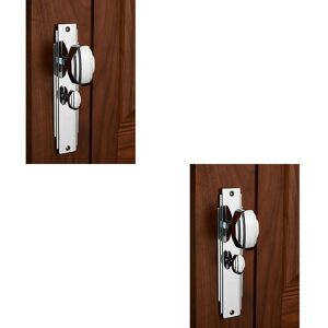 Loops 2x PAIR Line Detailed Door Knob on Bathroom Backplate 205 x 45mm Polished Chrome Multicolor Loops 2x PAIR Line Detailed Door Knob on Bathroom Backplate 205 x 45mm Polished Chrome Multicolor
