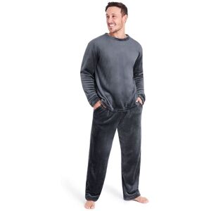 CityComfort Men's Long Pyjama Set Super Soft Fleece 2 Piece Cosy Comfy Nightwear Sleepwear in Dark Grey Size: 3XL Dark Grey 3XL CityComfort Men's Long Pyjama Set Super Soft Fleece 2 Piece Cosy Comfy Nightwear Sleepwear in Dark Grey Size: 3XL Dark Grey 3XL