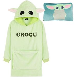 Disney The Mandalorian Baby Yoda Kids Hoodie Blanket & Cushion 2-In-1 in Green Green One Size Disney The Mandalorian Baby Yoda Kids Hoodie Blanket & Cushion 2-In-1 in Green Green One Size