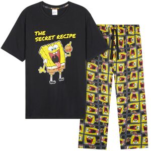 SpongeBob SquarePants Men's Pyjama Set in Black Size: Medium Black M SpongeBob SquarePants Men's Pyjama Set in Black Size: Medium Black M