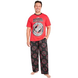 Marvel Men's Deadpool & Wolverine Pyjama Set in Red Size: Medium Red M Marvel Men's Deadpool & Wolverine Pyjama Set in Red Size: Medium Red M