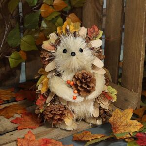 Garden Greatness Autumn Hedgehog Ornament with Pine Cones & Leaves in Brown Size: 1 Pack Brown 1 Pack Garden Greatness Autumn Hedgehog Ornament with Pine Cones & Leaves in Brown Size: 1 Pack Brown 1 Pack