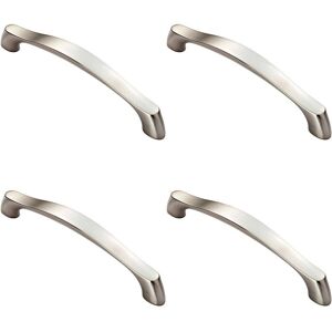 Loops 4x Chunky Arched Grip Pull Handle 194 x 17mm 160mm Fixing Centres Satin Nickel in Metallics Metallics Loops 4x Chunky Arched Grip Pull Handle 194 x 17mm 160mm Fixing Centres Satin Nickel in Metallics Metallics