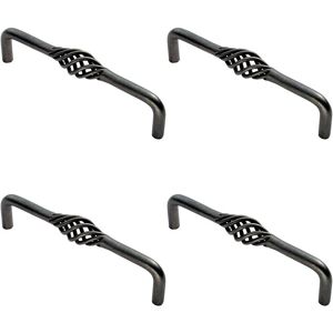 Loops 4x Steel Cage D Type Cabinet Pull Handle 128mm Fixing Centres Antique Steel in Metallics Metallics Loops 4x Steel Cage D Type Cabinet Pull Handle 128mm Fixing Centres Antique Steel in Metallics Metallics