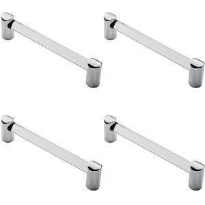 Loops 4x Round Tube Pull Handle 148 x 16mm 128mm Fixing Centres Clear & Chrome Multicolor Loops 4x Round Tube Pull Handle 148 x 16mm 128mm Fixing Centres Clear & Chrome Multicolor