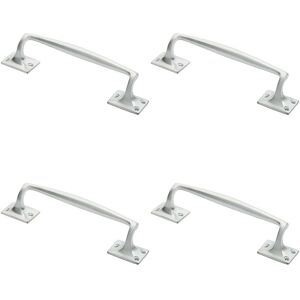 Loops 4x One Piece Door Pull Handle 250mm Length 54mm Projection Satin Chrome Multicolor Loops 4x One Piece Door Pull Handle 250mm Length 54mm Projection Satin Chrome Multicolor