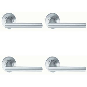 Loops 4x PAIR Round Recessed Bar Handle on Round Rose Concealed Fix Satin Chrome Multicolor Loops 4x PAIR Round Recessed Bar Handle on Round Rose Concealed Fix Satin Chrome Multicolor