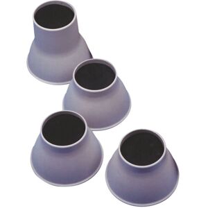 Loops 4 Pack Grey Plastic Bed Raisers - Supports Most Furniture - 90mm Height Increase Grey Loops 4 Pack Grey Plastic Bed Raisers - Supports Most Furniture - 90mm Height Increase Grey