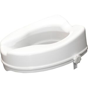 Loops Ergonomic Raised White Plastic Toilet Seat - 4 Inch Height - Easy Install White Loops Ergonomic Raised White Plastic Toilet Seat - 4 Inch Height - Easy Install White