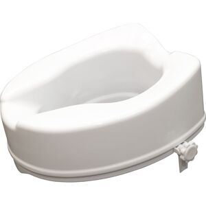 Loops Ergonomic Raised White Plastic Toilet Seat - 6 Inch Height - Easy Install White Loops Ergonomic Raised White Plastic Toilet Seat - 6 Inch Height - Easy Install White