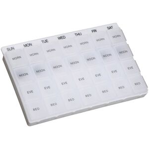 Loops Week Day Multi Pill Dispenser - 7 x 4 Compartments - Flip Top Lids Tablet Holder Multicolor Loops Week Day Multi Pill Dispenser - 7 x 4 Compartments - Flip Top Lids Tablet Holder Multicolor