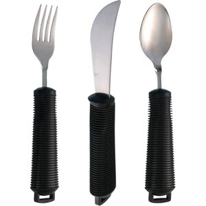 Loops 3 Piece Bendable Cutlery Set - Fork Knife & Spoon - Diswasher Safe - Black Black Loops 3 Piece Bendable Cutlery Set - Fork Knife & Spoon - Diswasher Safe - Black Black