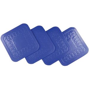 Loops 4 Pack Blue Silicone Rubber Anti Slip Table Coasters - 90 x 90mm - Dishwasher Safe Multicolor Loops 4 Pack Blue Silicone Rubber Anti Slip Table Coasters - 90 x 90mm - Dishwasher Safe Multicolor