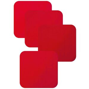 Loops 4 Pack Red Anti Slip Silicone Table Coasters - 90 x 90mm - Dishwasher Safe Multicolor Loops 4 Pack Red Anti Slip Silicone Table Coasters - 90 x 90mm - Dishwasher Safe Multicolor