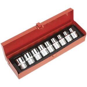 Loops 9pc TRX Star Female Socket Set - 1/2" Square Drive - E10 to E24 - Fully Hardened Multicolor Loops 9pc TRX Star Female Socket Set - 1/2" Square Drive - E10 to E24 - Fully Hardened Multicolor